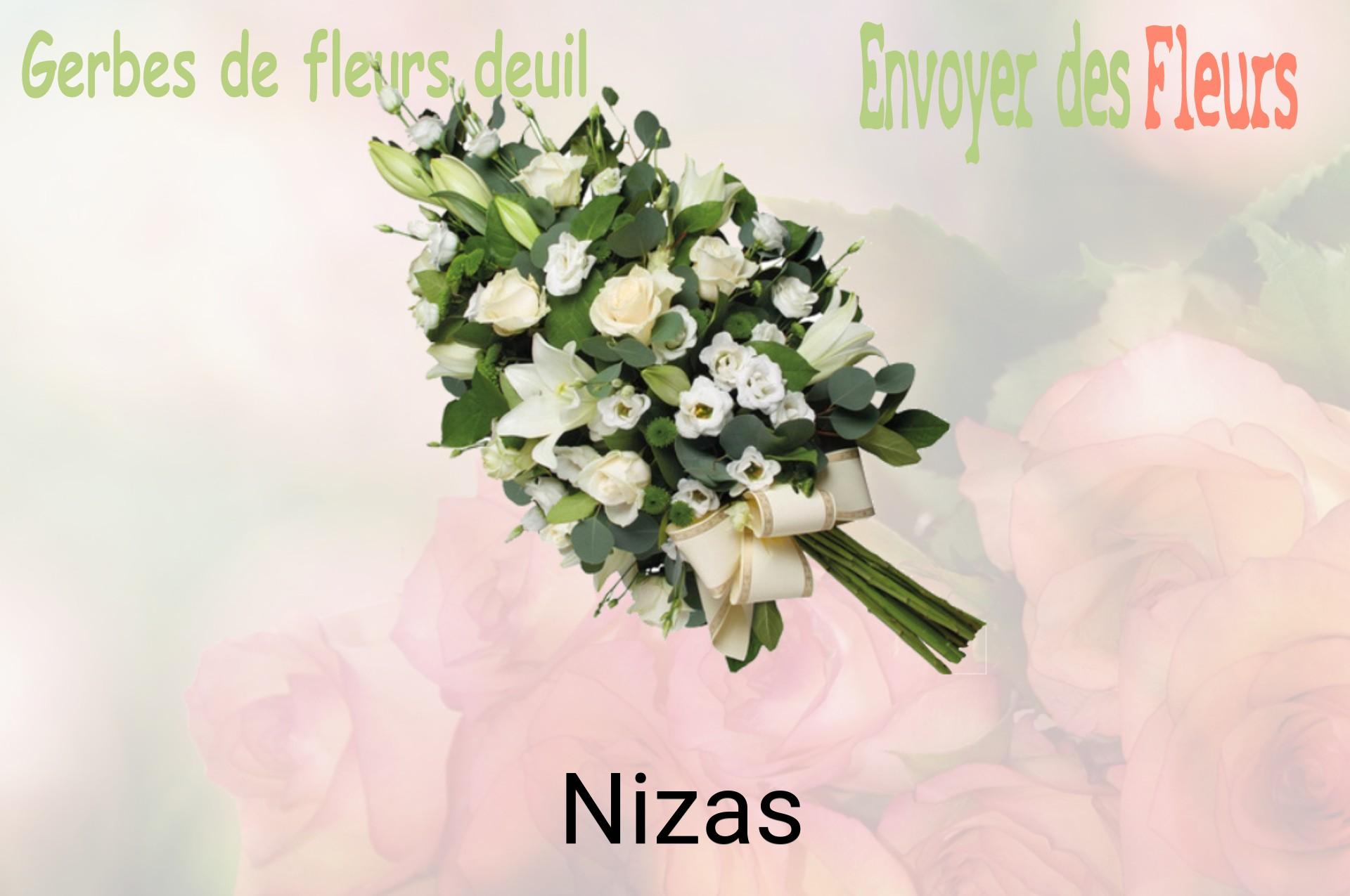 Gerbe de fleurs de deuil livrée à Nizas